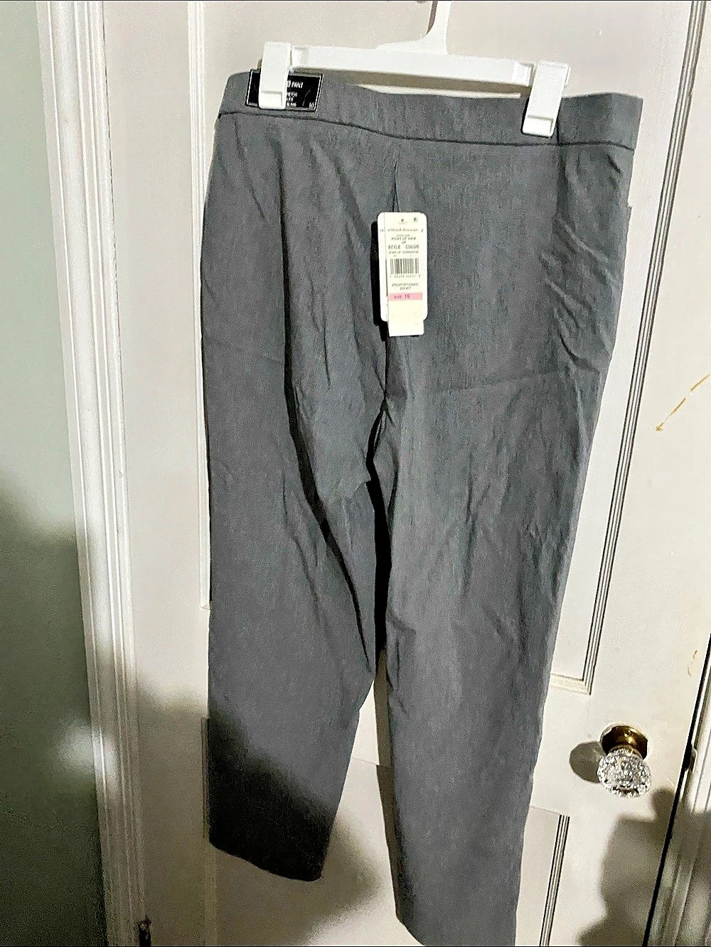 alfred dunner Allure Pant Straight Leg Pants in Gray Size 10 NWT